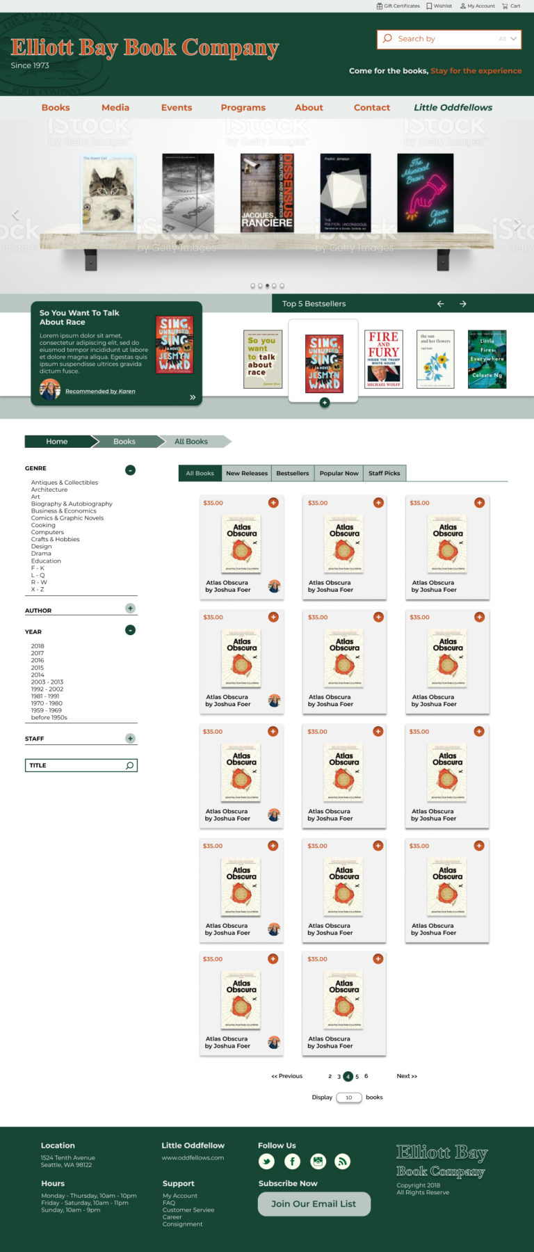 EBBC Books Page Visual Design